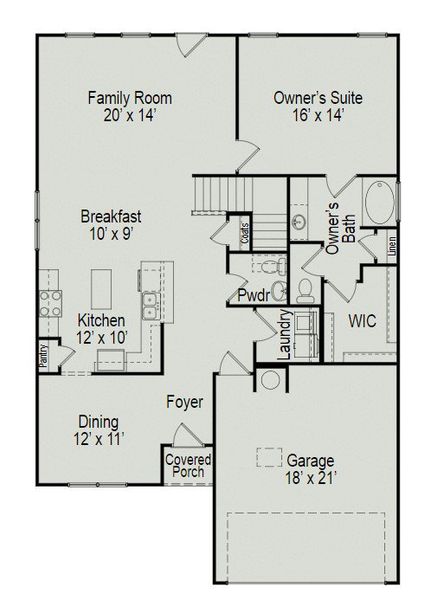 The Georgetown II First Floorplan