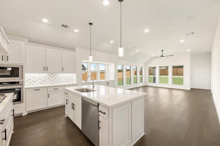 Furnished interior view inside a new home in Willow Wood Classic 50, McKinney (Image 17). Furnished interior view inside a new home in Willow Wood Classic 50, McKinney (Image 17).