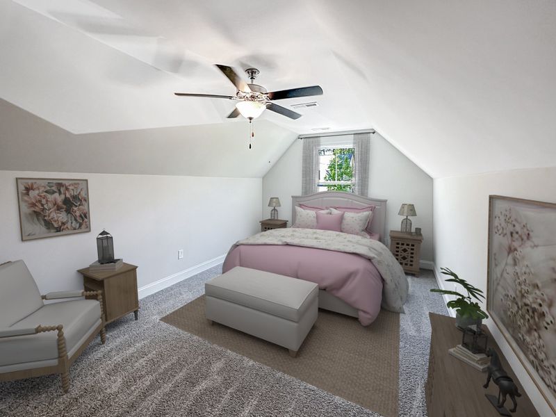 Representative furnished interior of a home built from the Laurel by Stevens Fine Homes in Parkwood Estates, Leland (Image 19).