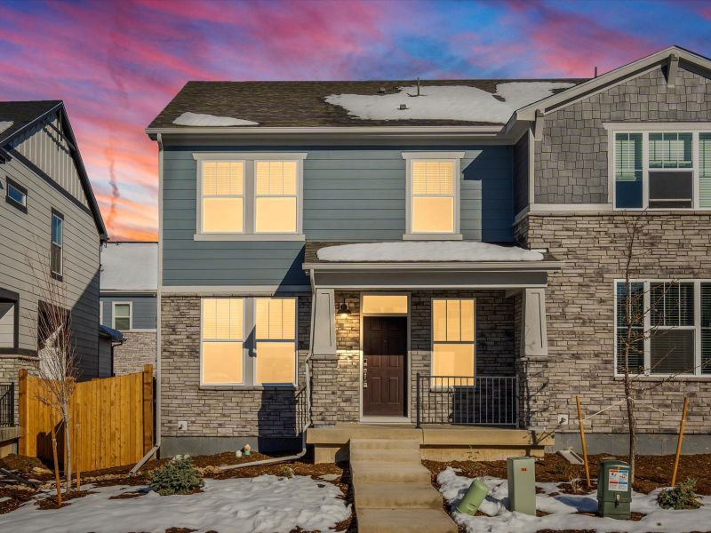 The Breckenridge floorplan exterior image taken at a Meritage Homes community in Aurora, CO.