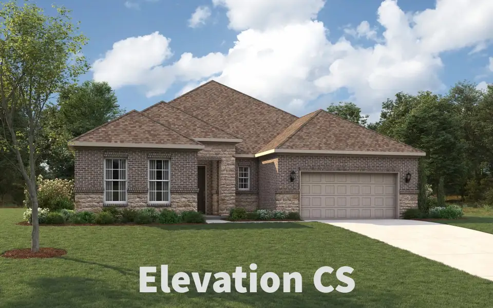 Representative exterior photo of a completed home built from the Keystone by Stonehollow Homes in River Ranch, Van Alstyne, TX (Image 17). Representative exterior photo of a completed home built from the Keystone by Stonehollow Homes in River Ranch, Van Alstyne, TX (Image 17).