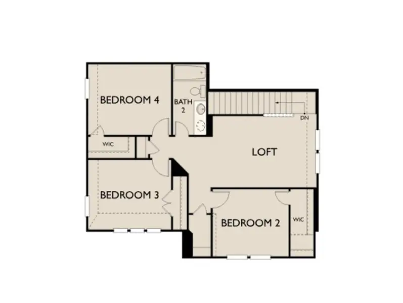 2D floor plan layout of this home in Cedar Pointe, Crosby, TX (Image 4).