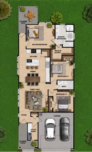 2D floor plan layout of this home in Wildwood Shores, Huntsville, TX (Image 3). 2D floor plan layout of this home in Wildwood Shores, Huntsville, TX (Image 3).