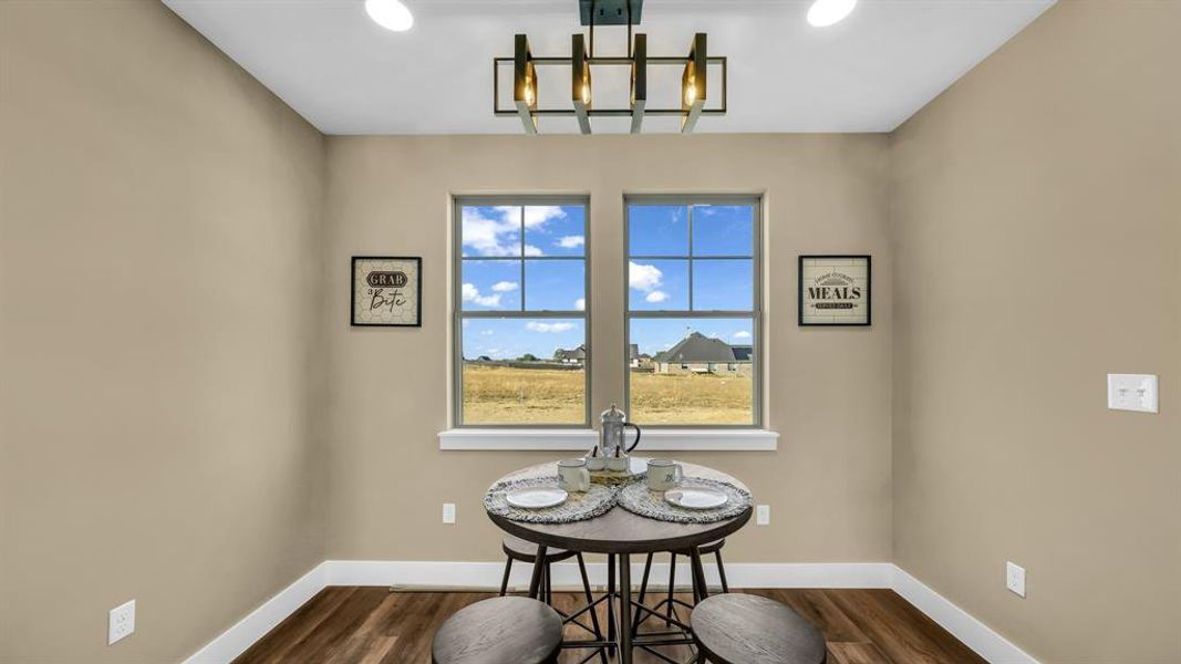 Furnished interior view inside a new home in Saddle Crest Estates, Weatherford (Image 7). Furnished interior view inside a new home in Saddle Crest Estates, Weatherford (Image 7).