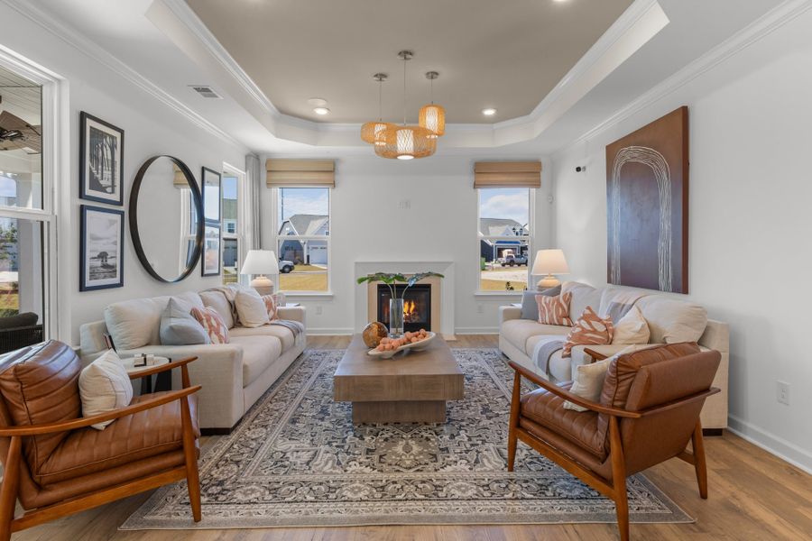 Representative furnished interior of a home built from the The Shorebreak by Chesapeake Homes in Coastal Club of the Carolinas, Calabash (Image 12).