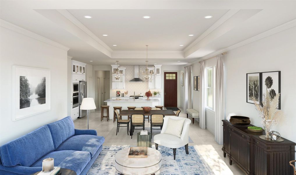 Open great room (*Artist rendering used for illustration purposes only.)