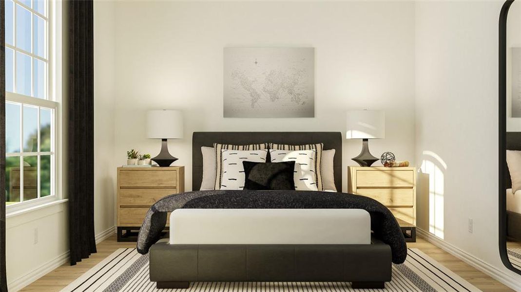 Bedroom featuring light hardwood / wood-style floors