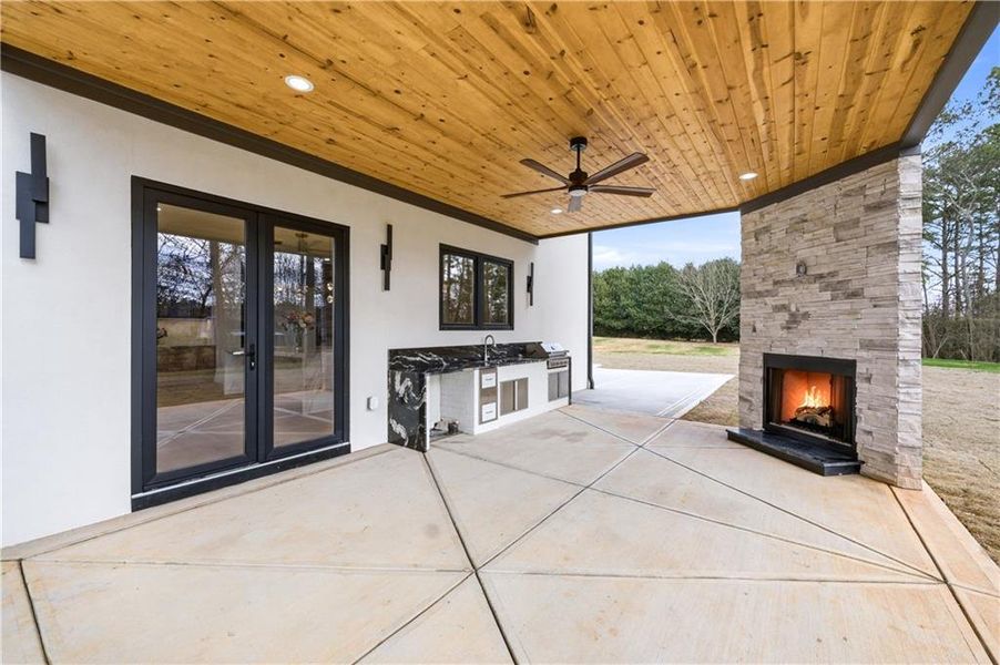 Exterior details and patio area of a home in , Buford (Image 39).