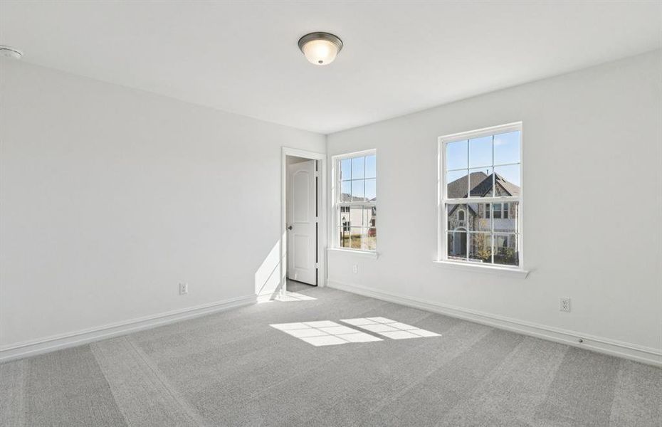 Oversized owner's suite showcases with ample closet space Oversized owner's suite showcases with ample closet space