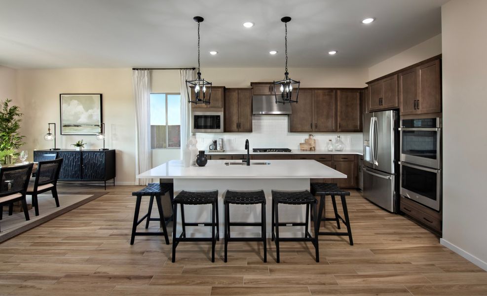 Large island in kitchen