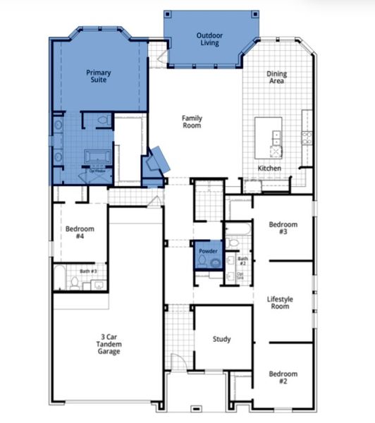 2D floor plan layout of this home in Devonshire, Forney, TX (Image 4).