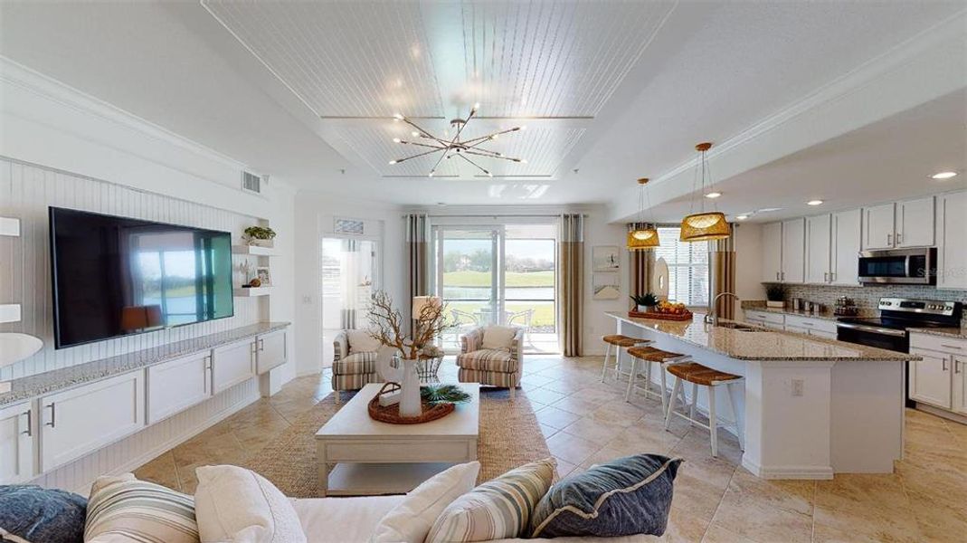 Furnished interior view inside a new home in Wellen Park Golf & Country Club, Venice (Image 24).