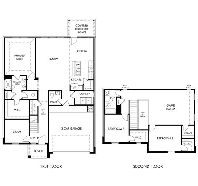 2D floor plan layout of this home in Lakeside Meadows, Pflugerville, TX (Image 2). 2D floor plan layout of this home in Lakeside Meadows, Pflugerville, TX (Image 2).