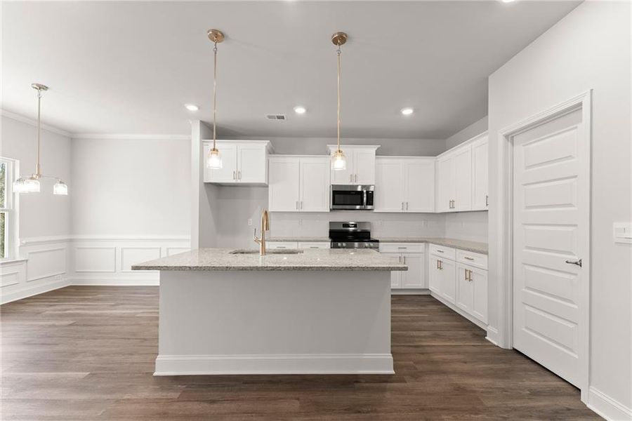 Furnished interior view inside a new home in Chambers Landing, Commerce (Image 9). Furnished interior view inside a new home in Chambers Landing, Commerce (Image 9).