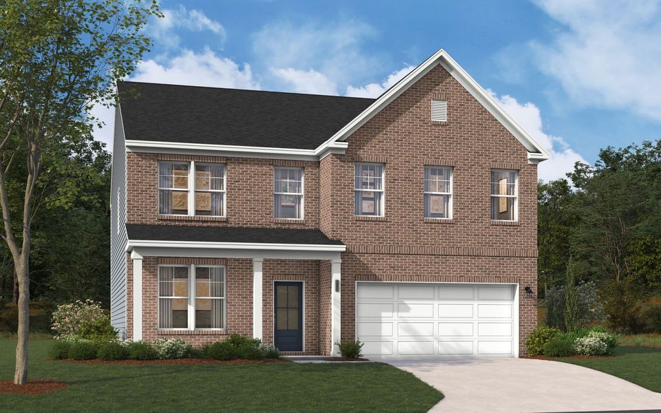 Representative exterior photo of a completed home built from the The Kershaw by Stanley Martin Homes in Riverside Ridge, Lawrenceville, GA (Image 43).