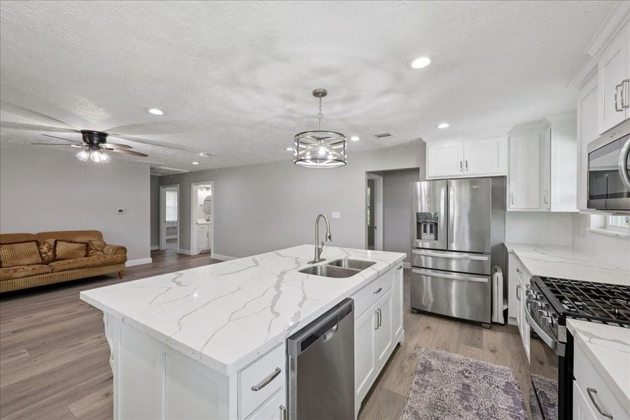 Furnished interior view inside a new home in , Orange (Image 5). Furnished interior view inside a new home in , Orange (Image 5).