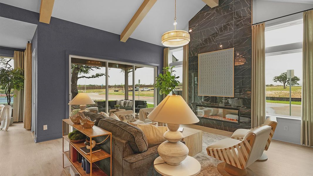 Representative furnished interior of a home built from the Malani by Chesmar Homes in Berry Creek Highlands, Georgetown (Image 28).