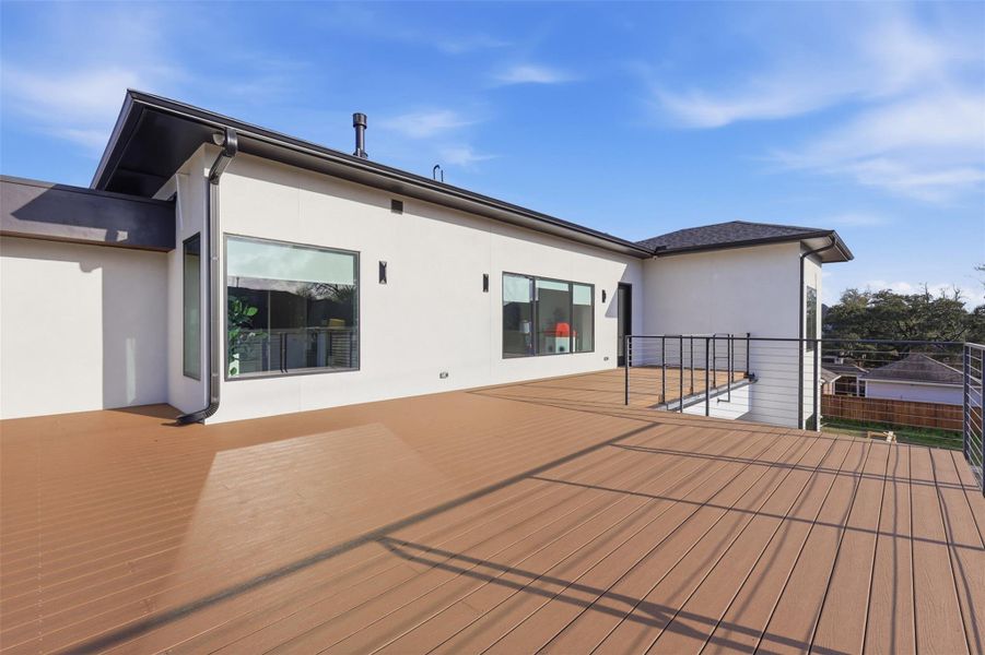 Exterior details and patio area of a home in , Bellaire (Image 25).