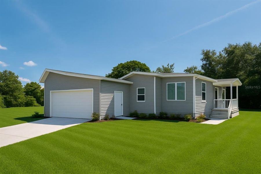 Front exterior of a new home in , Hudson, FL, highlighting curb appeal (Image 2).
