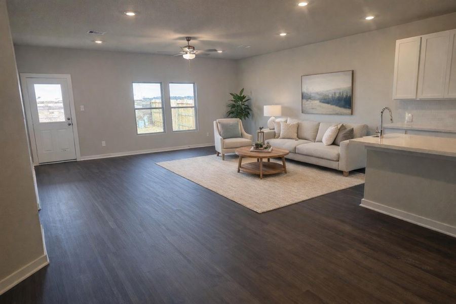 Furnished interior view inside a new home in Arabella on the Prairie, Richmond (Image 3). Furnished interior view inside a new home in Arabella on the Prairie, Richmond (Image 3).