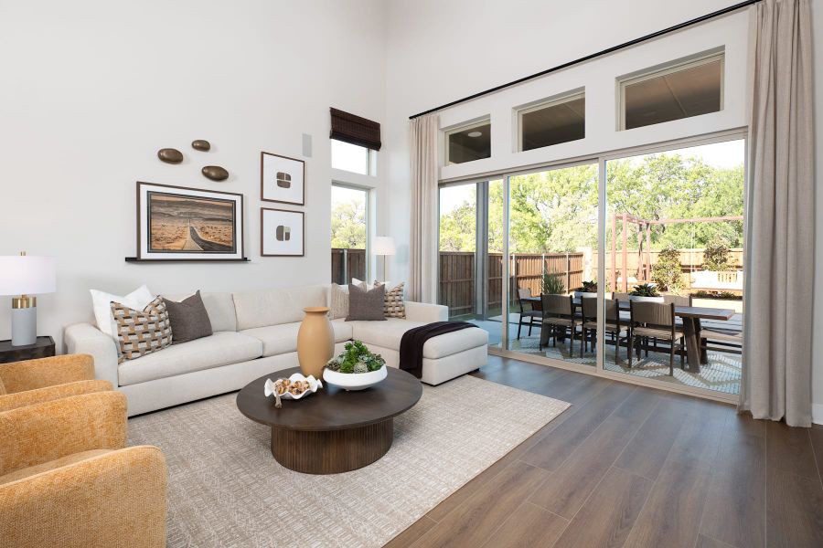 Representative furnished interior of a home built from the Evelyn by Tri Pointe Homes in The Meadows, Denton (Image 6). Representative furnished interior of a home built from the Evelyn by Tri Pointe Homes in The Meadows, Denton (Image 6).