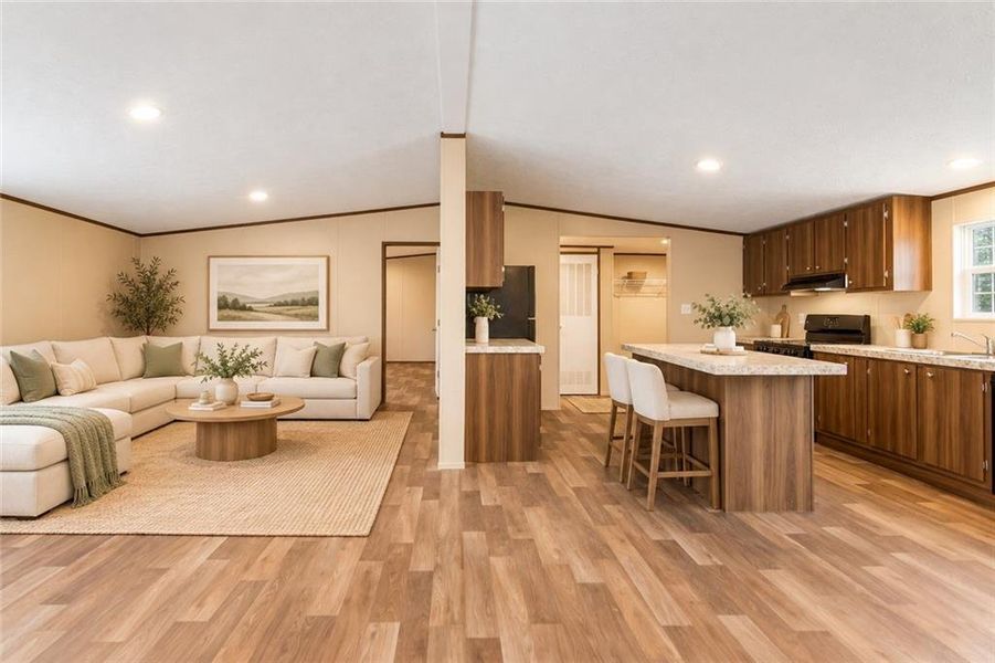 Furnished interior view inside a new home in , Ellijay (Image 14).