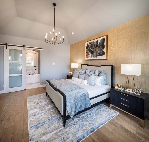Representative furnished interior of a home built from the 222G by Highland Homes in Santa Rita Ranch, Liberty Hill (Image 28).