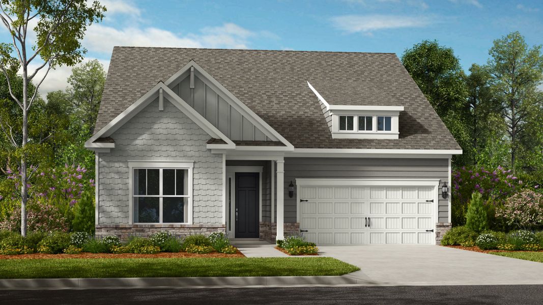 Representative exterior photo of a completed home built from the Laney II by Taylor Morrison in Esplanade at Northgate, Indian Trail, NC (Image 2).