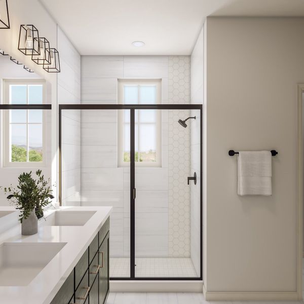 Representative furnished interior of a home built from the A by Tri Pointe Homes in Candelas Townhomes, Arvada (Image 22).