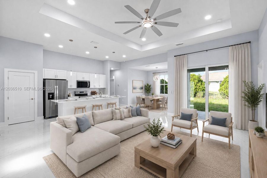 Furnished interior view inside a new home in , Lehigh Acres (Image 10).