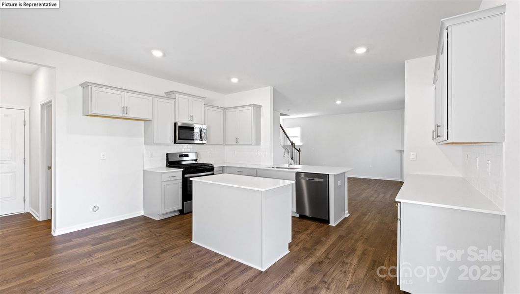 Furnished interior view inside a new home in Secrest Commons, Monroe (Image 3).