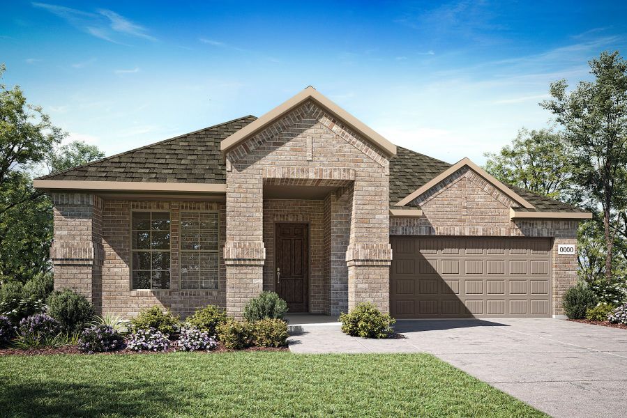 Representative exterior photo of a completed home built from the Savannah by Tri Pointe Homes in Painted Tree, McKinney, TX (Image 21).