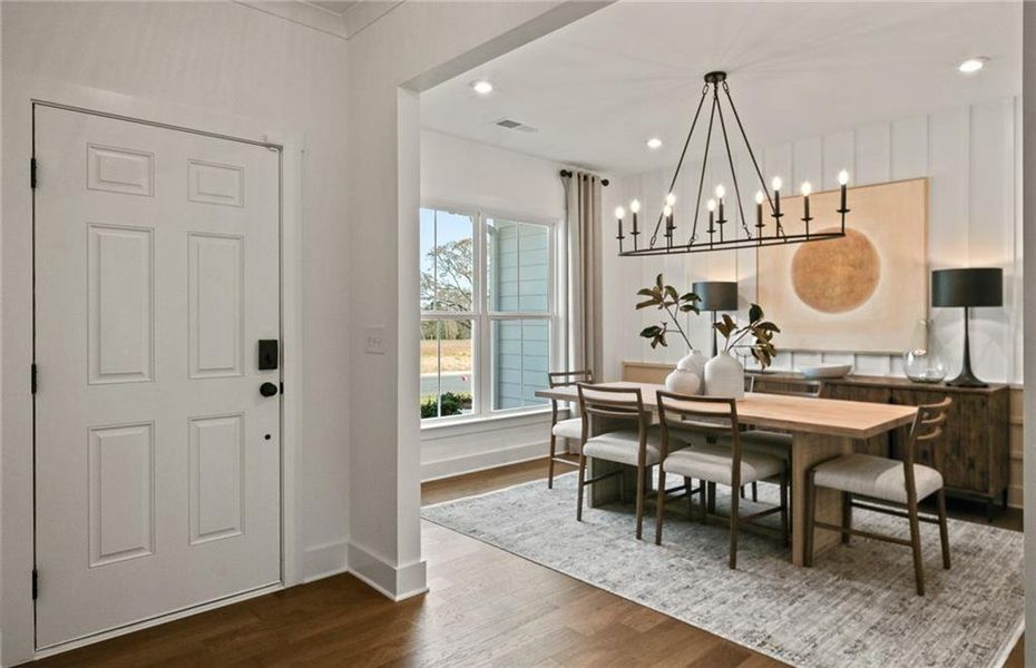 Furnished interior view inside a new home in Reunion, Flowery Branch (Image 9).