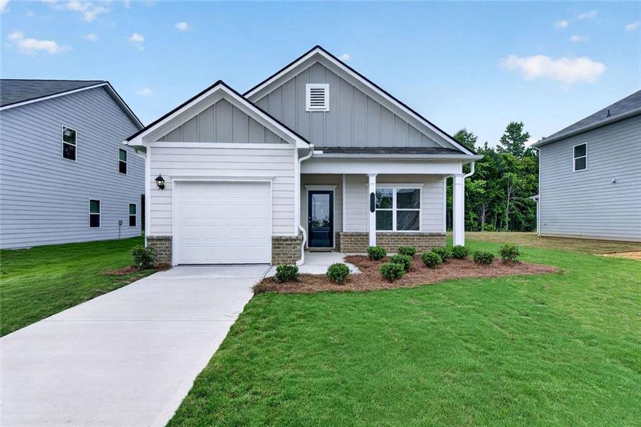 Front exterior of a new home in Southbend, Rome, GA, highlighting curb appeal (Image 1). Front exterior of a new home in Southbend, Rome, GA, highlighting curb appeal (Image 1).