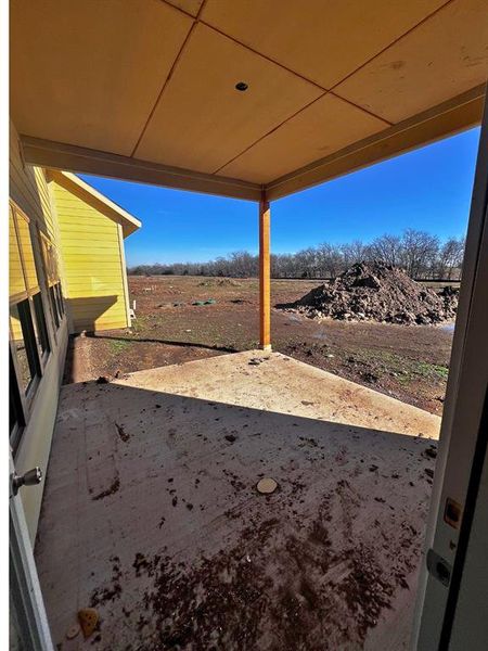 Covered back patio