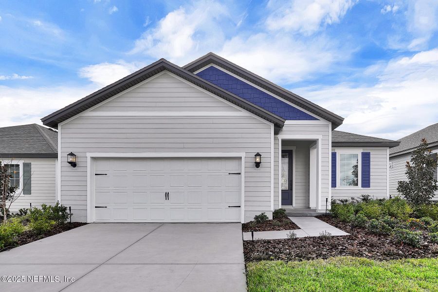 Front exterior of a new home in Jennings Farm, Middleburg, FL, highlighting curb appeal (Image 17).