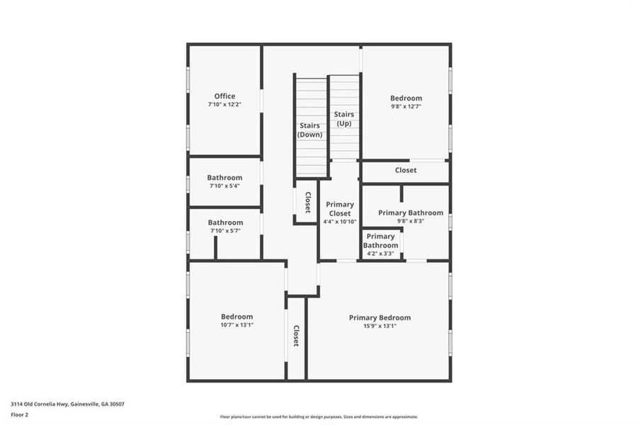 2D floor plan layout of this home in , Gainesville, GA (Image 7).