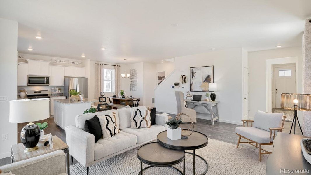 Furnished interior view inside a new home in Prairie Song, Windsor (Image 5).
