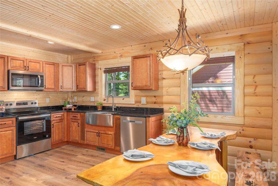 Furnished interior view inside a new home in , Maggie Valley (Image 15).