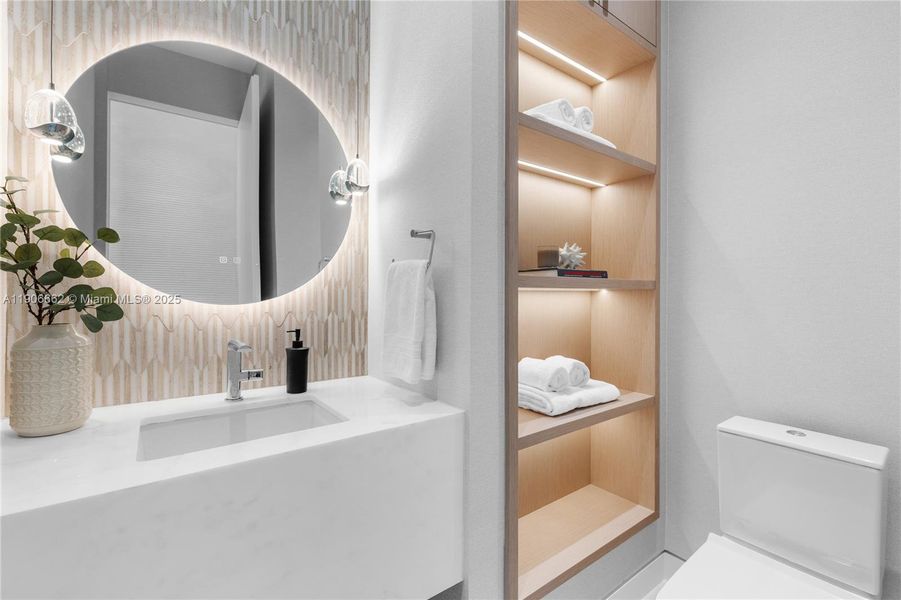 Furnished interior view inside a new home in , Miami Beach (Image 9).