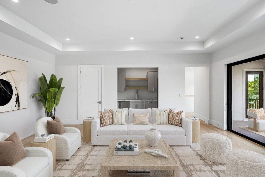 Loft with Wet Bar - Virtually Staged