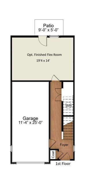 2D floor plan layout of this home in Miller Park, Greenville, SC (Image 3).