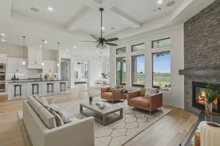 Representative furnished interior of a home built from the San Marino II by Chesmar Homes in Lakeway Estates, Waxahachie (Image 6). Representative furnished interior of a home built from the San Marino II by Chesmar Homes in Lakeway Estates, Waxahachie (Image 6).