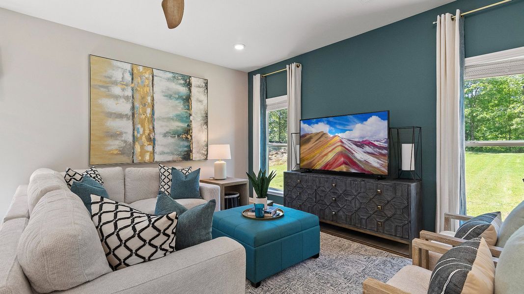 Representative furnished interior of a home built from the Reagan by DRB Homes in Towne Center, Hampton (Image 7).