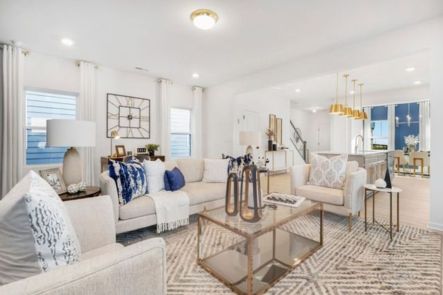 Representative furnished interior of a home built from the Miles II by True Homes in Colvin Park, Rock Hill (Image 12).