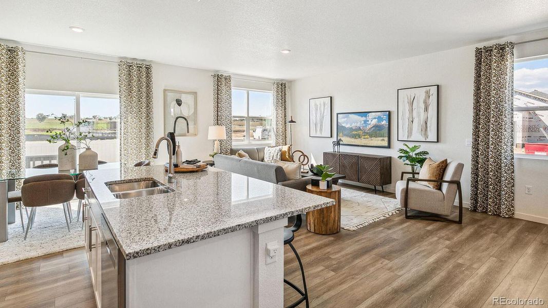 Furnished interior view inside a new home in The Ridge at Lorson Ranch, Colorado Springs (Image 23).
