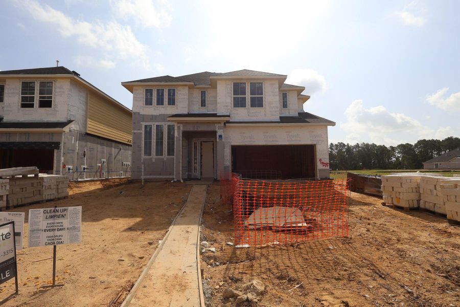 In-progress construction of a new home in Woodson’s Reserve, Spring, TX (Image 6).