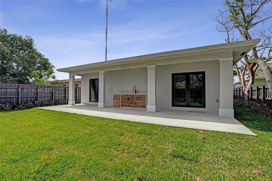 Exterior details and patio area of a home in , West Park (Image 33).