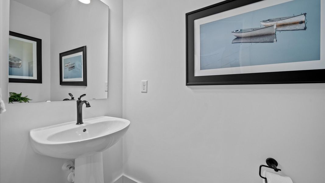 Modern half bathroom