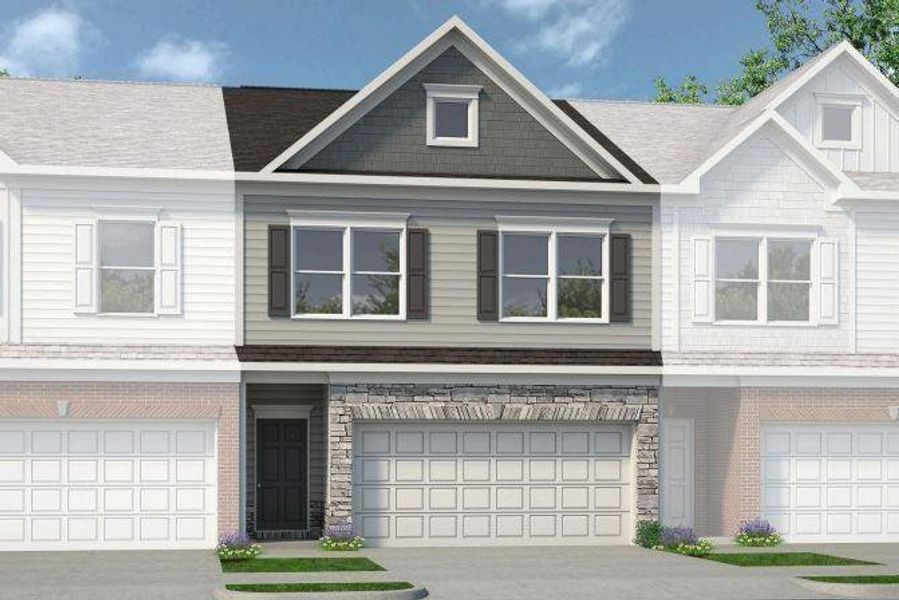 Front exterior of a new home in Sanders Park, Austell, GA, highlighting curb appeal (Image 1). Front exterior of a new home in Sanders Park, Austell, GA, highlighting curb appeal (Image 1).